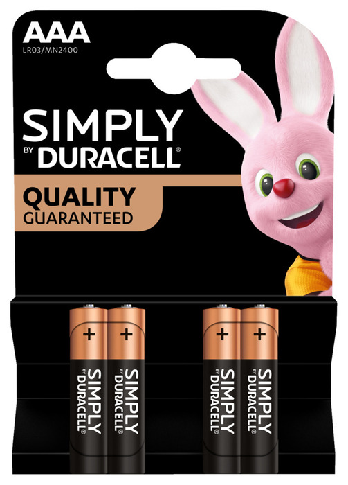 Duracell Plus AAA alkaliske batterier 4-pk.